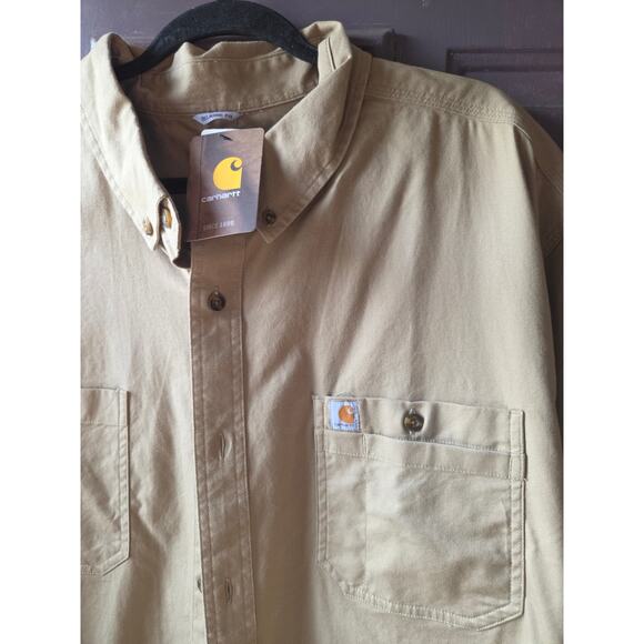 Carhartt Rugged Flex Relaxed Fit Canvas Short Sleeve Shirt Mens Size 3XL NEW!! - Picture 2 of 6